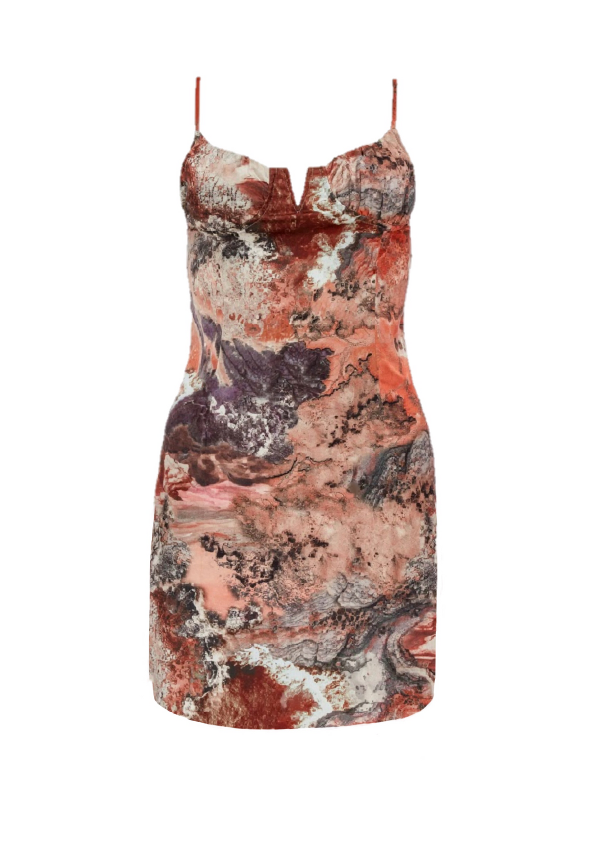 multi mesh renaissance print ruched bodycon dress SHEIN MOD Plus Angel Print Drawstring Ruched Ruffle Hem Mesh Cami Dress